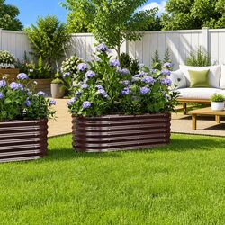 Garden Raised Bed Planter Box Sturdy Frame Outdoor Flower Vegetable Herb Pot