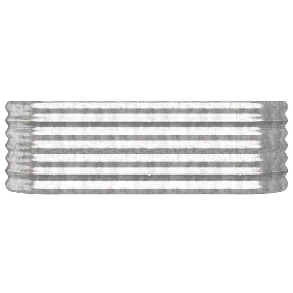 Silver Raised Garden Bed for Vegetables and Herbs