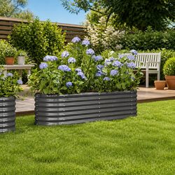Durable Galvanised Steel Garden Raised Bed Planter Box