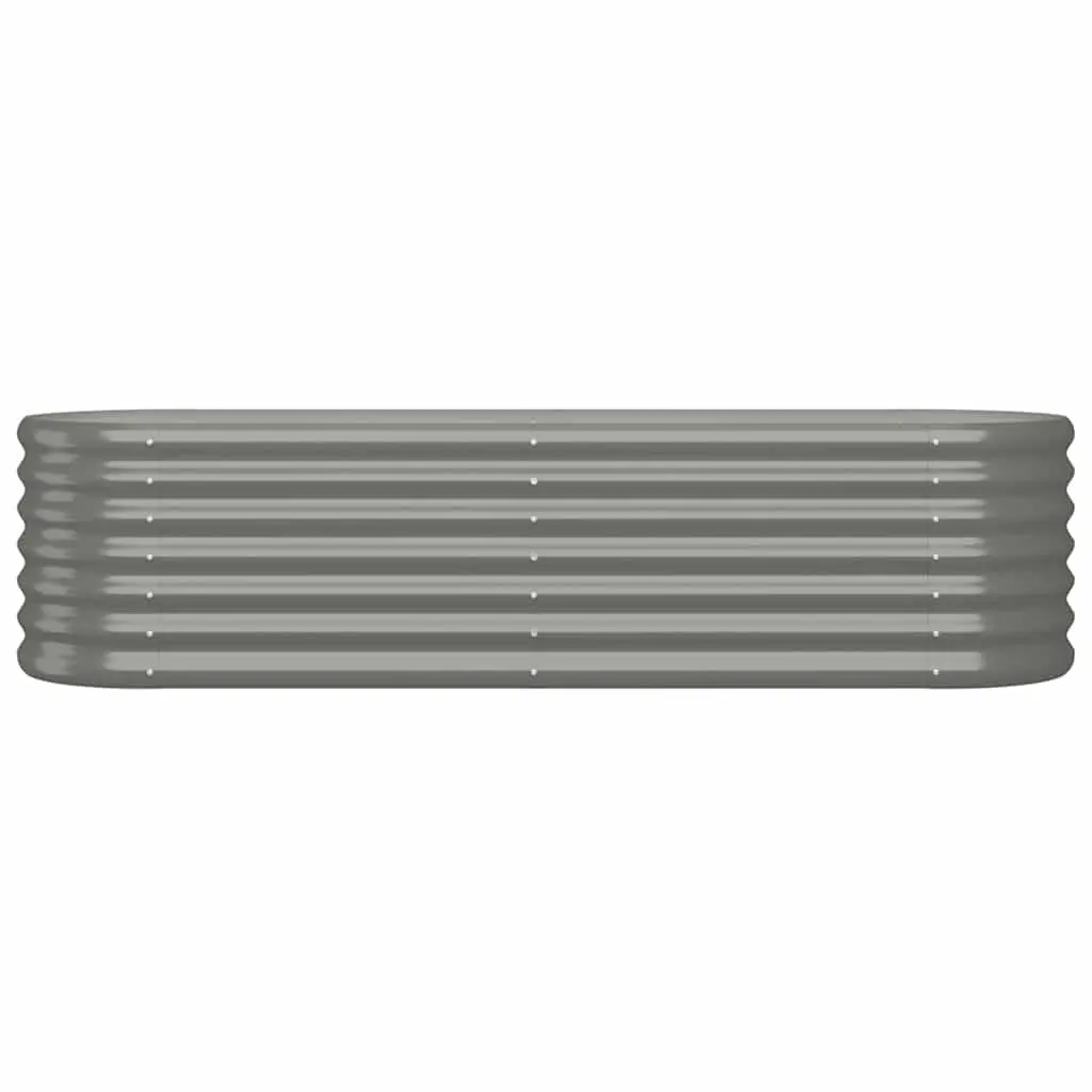 Raised Garden Bed Galvanised Steel 152 x 40 x 36 cm Grey