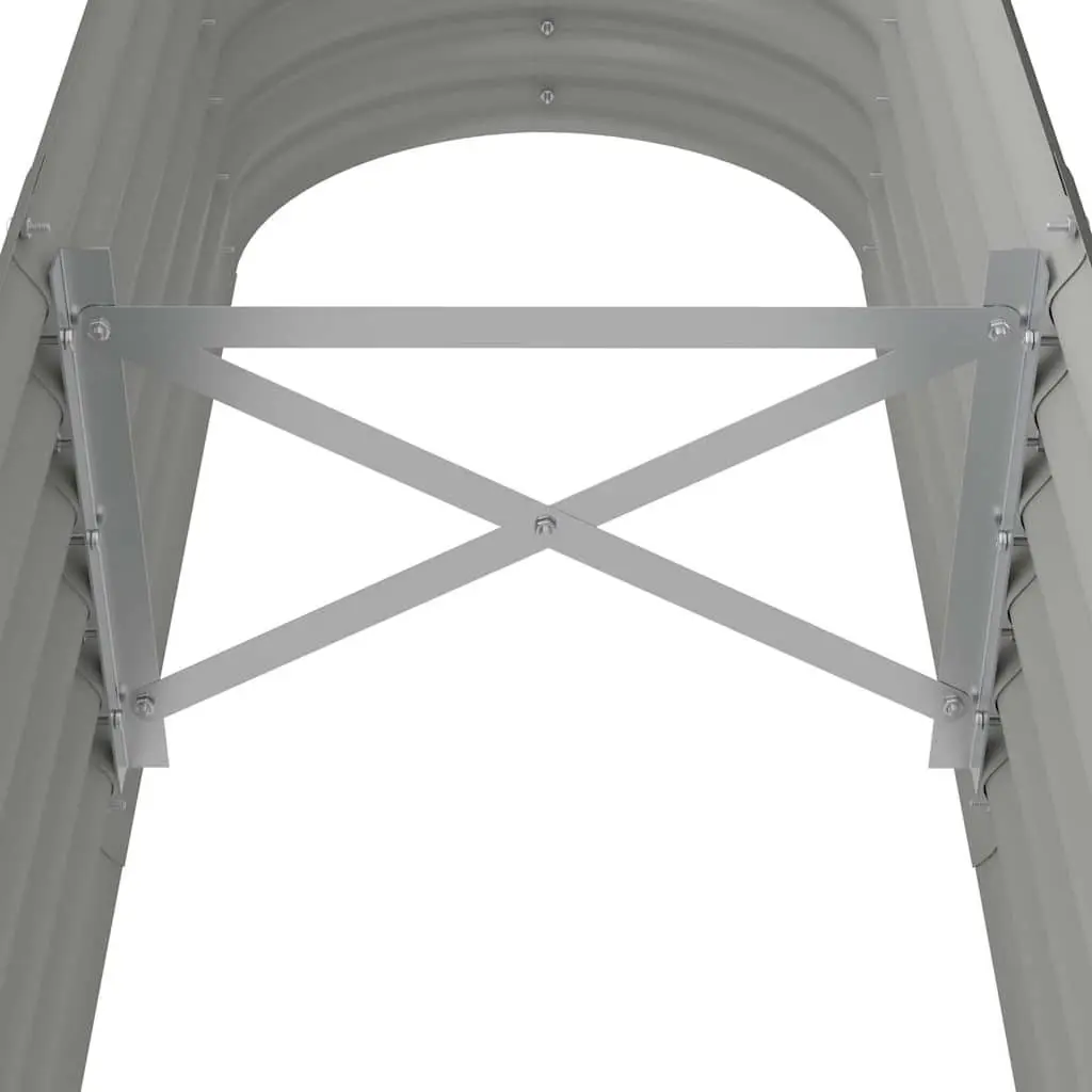 Raised Garden Bed Galvanised Steel 152 x 40 x 36 cm Grey