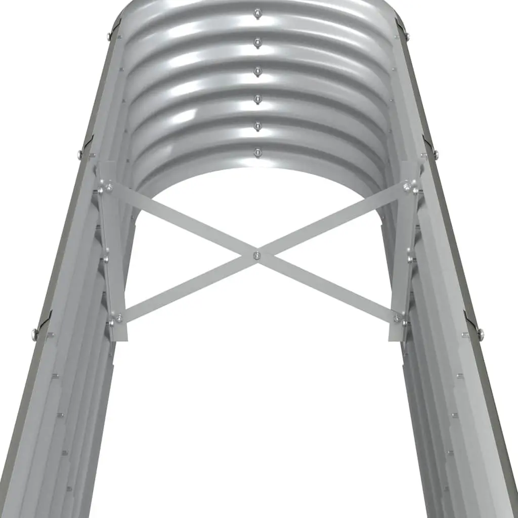 Garden Raised Bed Galvanised Steel 332 x 40 x 36 cm Grey