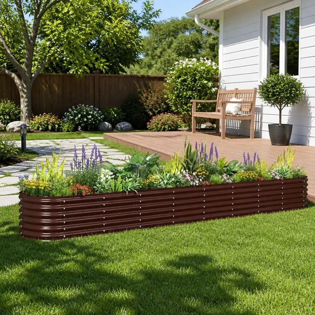 Garden Raised Bed Planter Box Outdoor Vegetable Flower Pot Deep Sturdy Frame