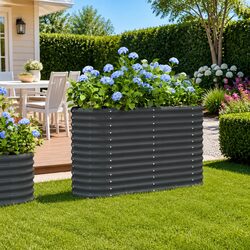 Durable Raised Garden Bed Planter Box for Outdoor Spaces