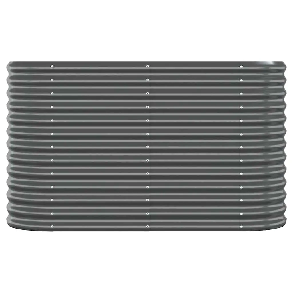 Garden Raised Bed Planter Box Galvanised Steel 114x40x68cm Anthracite
