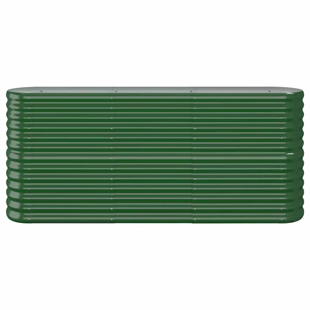 Garden Raised Bed Planter Box Galvanised Steel 152x40x68cm Green