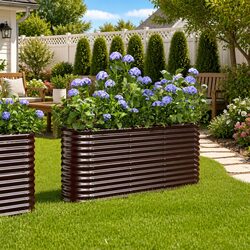 Sturdy Galvanised Steel Raised Garden Bed for Plants