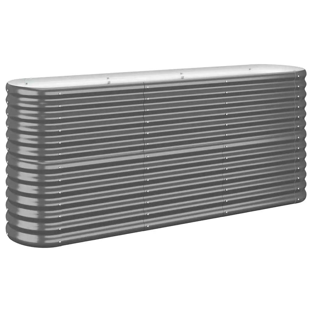 Raised Garden Bed Galvanised Steel 152 x 40 x 68 cm Anthracite Planter Box Outdoor Vegetables Flowers Herbs