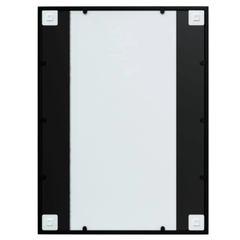Black Metal Frame Wall Mirrors 3 Piece Set 80x60 cm