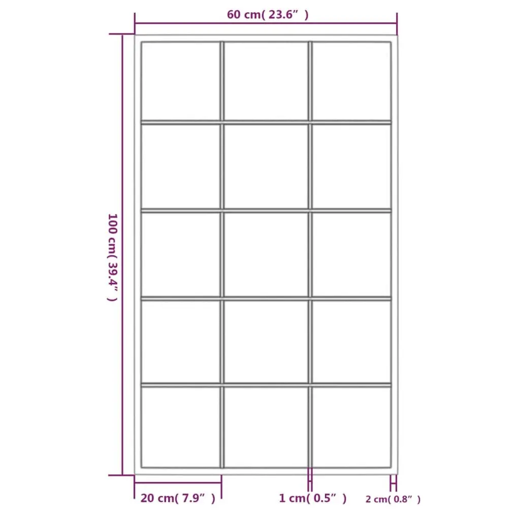 Wall Mirrors Metal Frame 100x60 cm Black 2 pcs Square Mounted