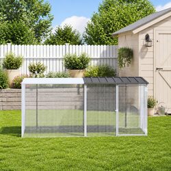 Durable Anthracite Chicken Cage with Roof 203x98x90 cm