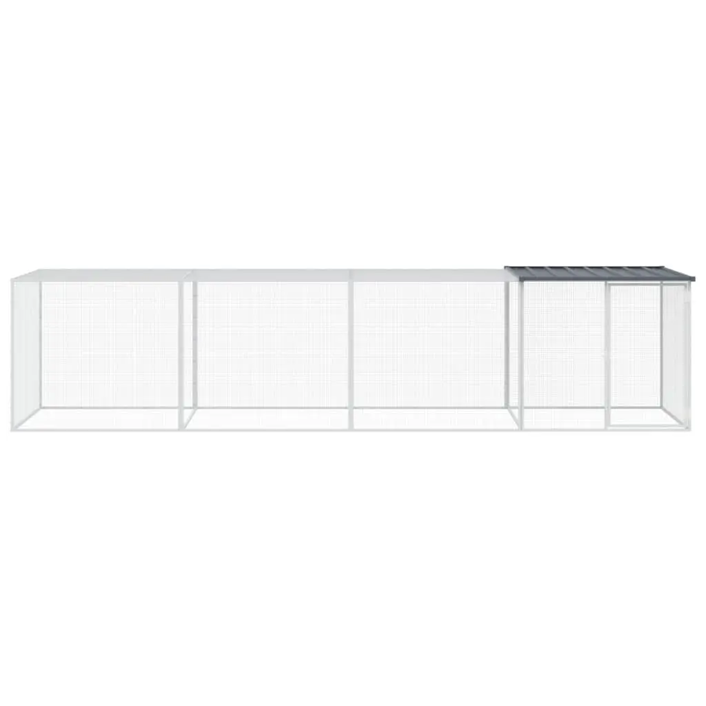Chicken Cage Galvanised Steel 403x98x90 cm Anthracite