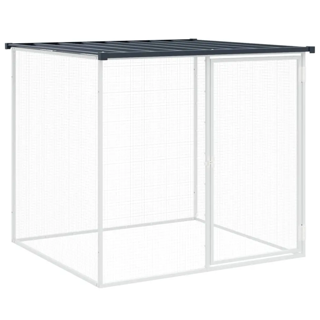 Chicken Cage Galvanised Steel 403x98x90 cm Anthracite