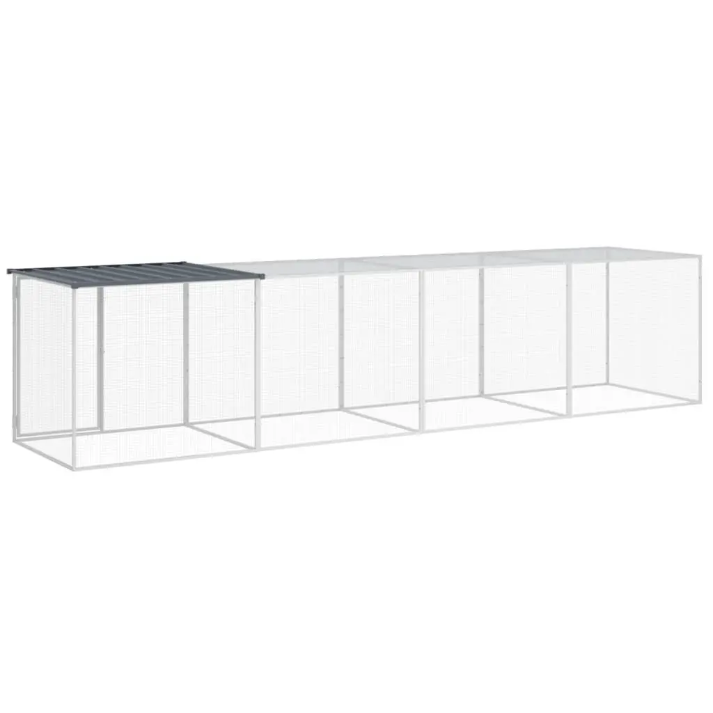 Chicken Cage Galvanised Steel 403x98x90 cm Anthracite