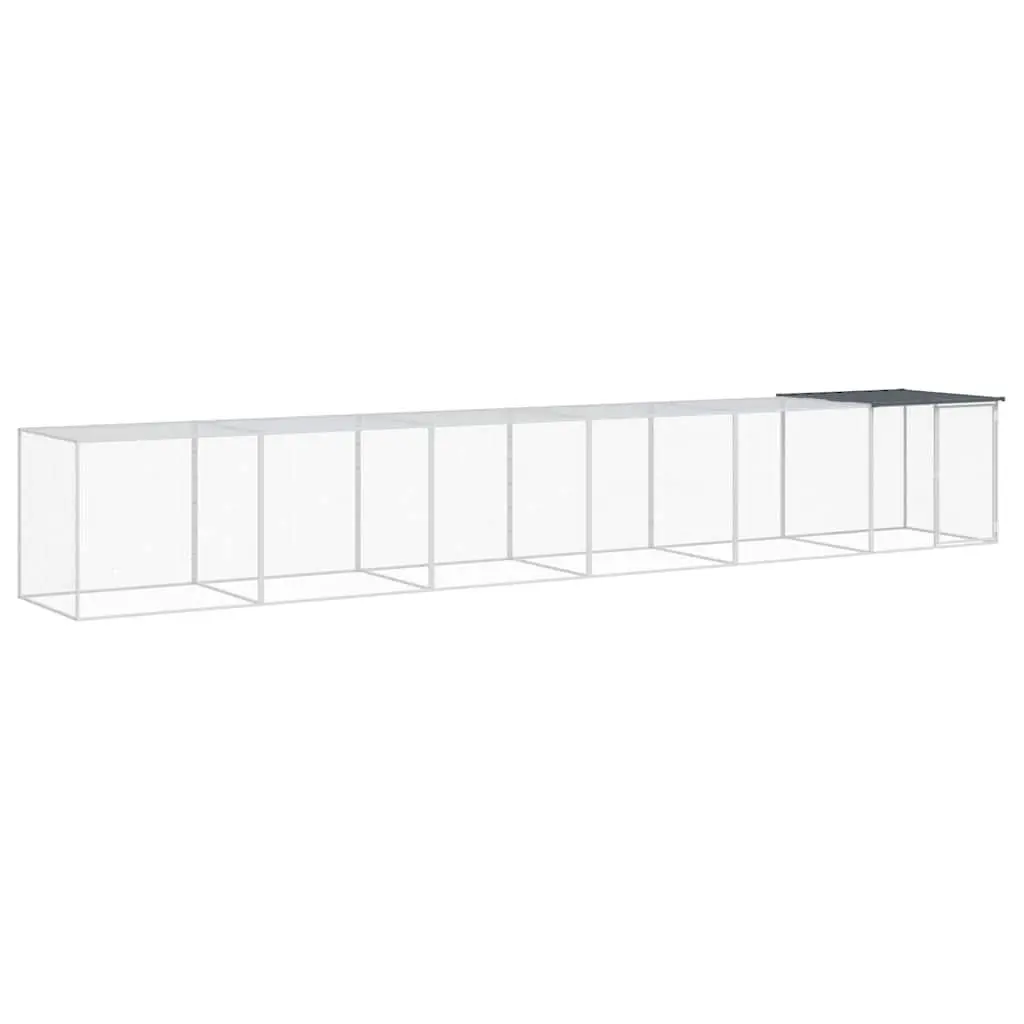 Chicken Cage Galvanised Steel 603x98x90 cm Anthracite