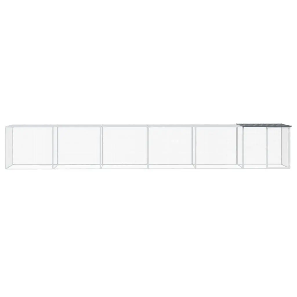 Chicken Cage Galvanised Steel 603x98x90 cm Anthracite