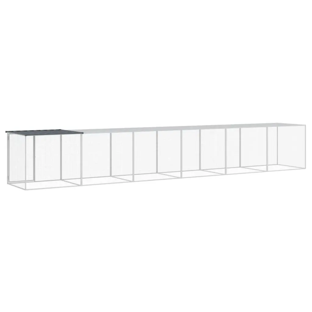 Chicken Cage Galvanised Steel 603x98x90 cm Anthracite
