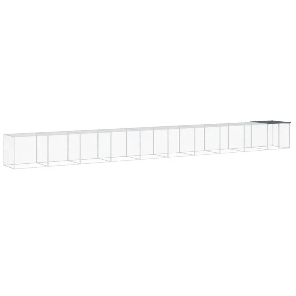 Anthracite Steel Chicken Cage with Roof