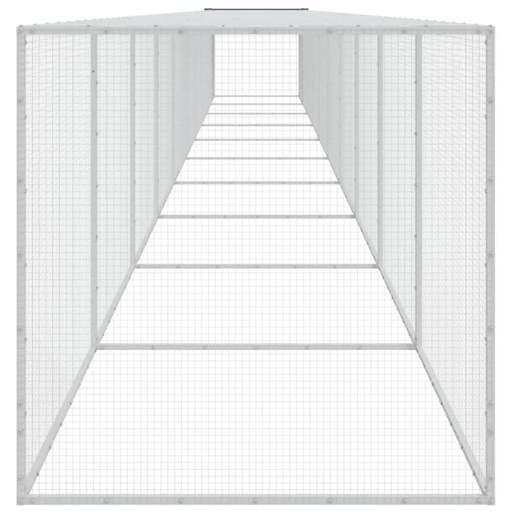 Anthracite Steel Chicken Cage with Roof