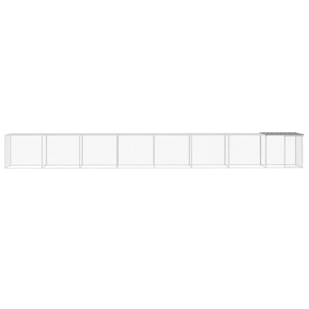Chicken Cage with Roof 803x98x90 cm Galvanised Steel Chicken Coop Hen House Run