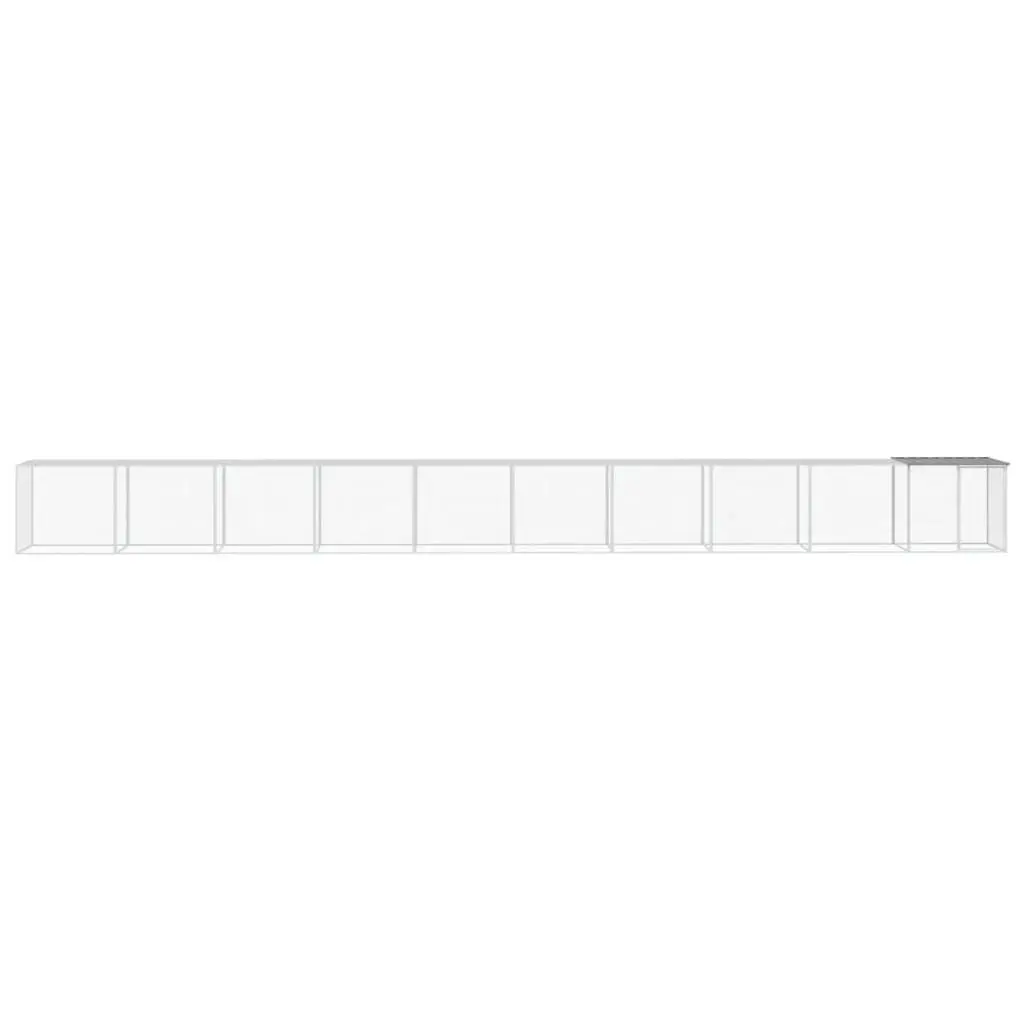 Chicken Cage with Roof 1003x98x90 cm Galvanised Steel Coop Run Hen House Pen