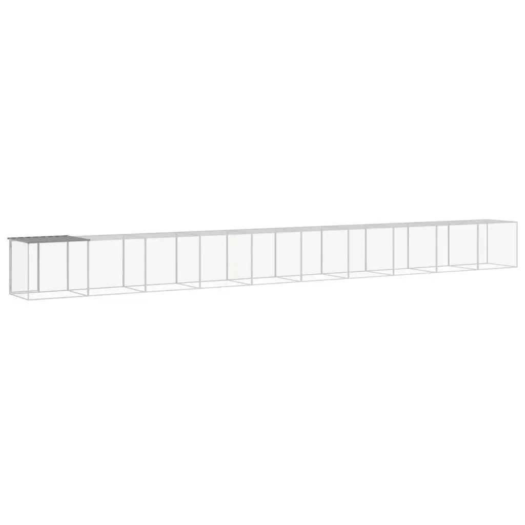 Chicken Cage with Roof 1003x98x90 cm Galvanised Steel Coop Run Hen House Pen