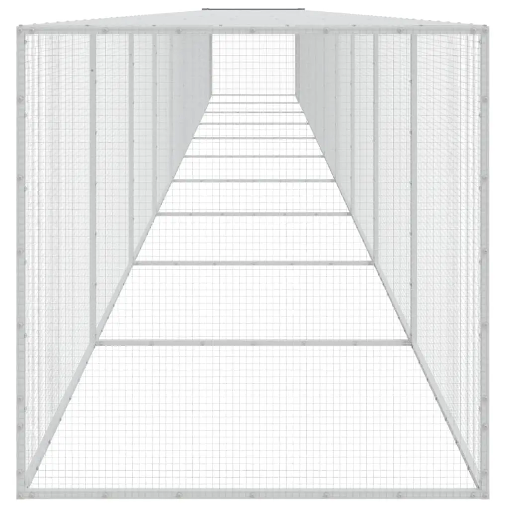 Chicken Cage with Roof 1003x98x90 cm Galvanised Steel Coop Run Hen House Pen