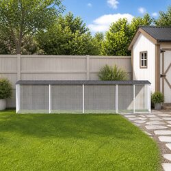 Durable Chicken Cage with Roof - Anthracite Steel Coop