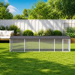 Durable Anthracite Chicken Cage with Roof for Small Animals
