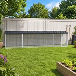 Robust Chicken Cage with Roof in Anthracite for Small Animals