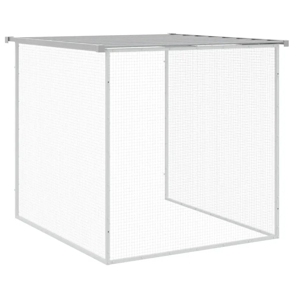 Chicken Cage Galvanised Steel 403x98x90cm Grey