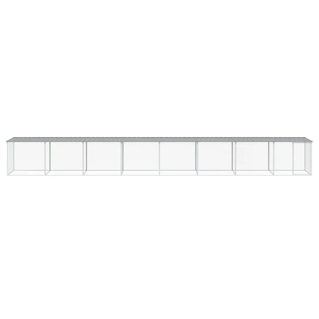 Chicken Cage Galvanised Steel 803x98x90cm Grey