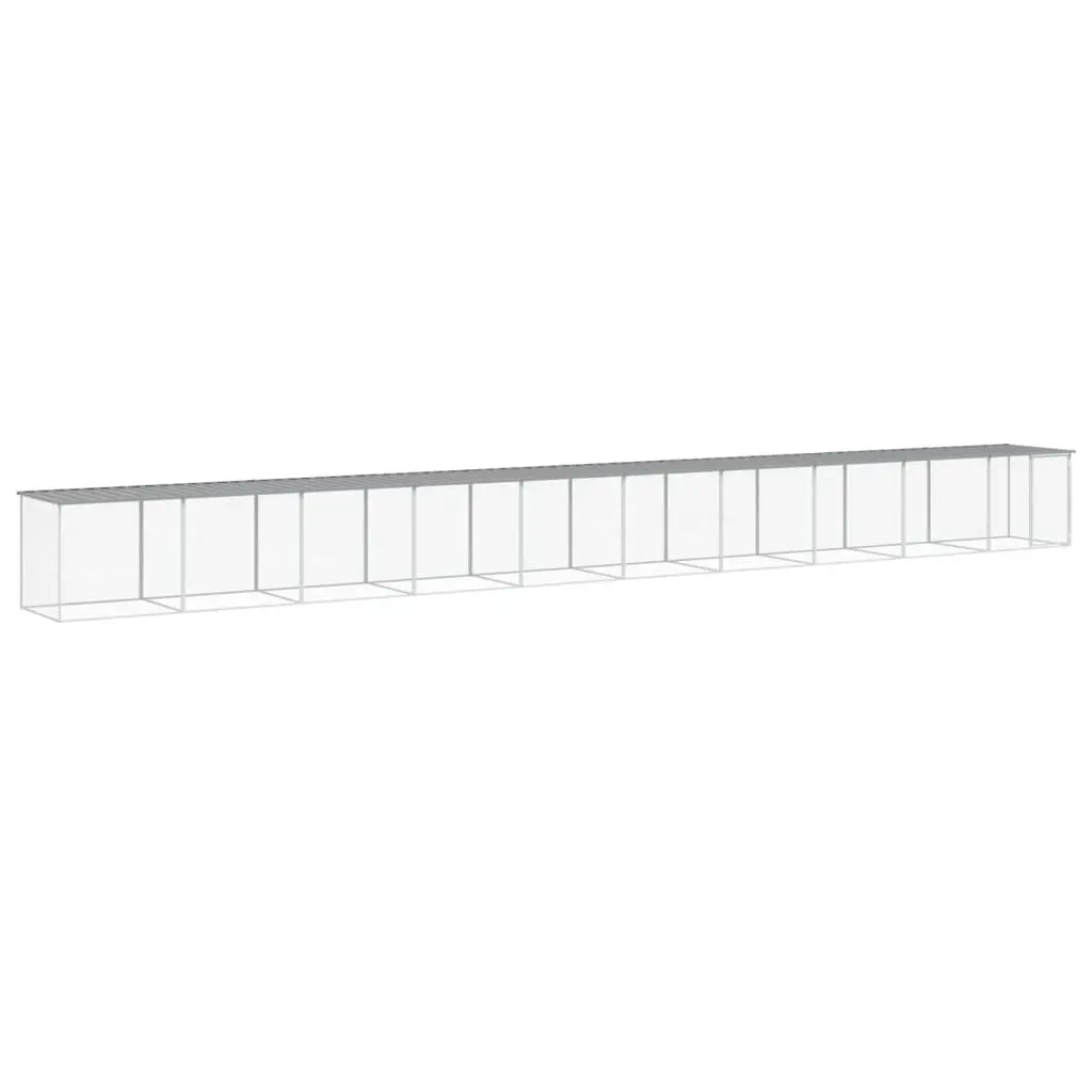 Chicken Cage Galvanised Steel 100 x 98 x 90 cm Grey