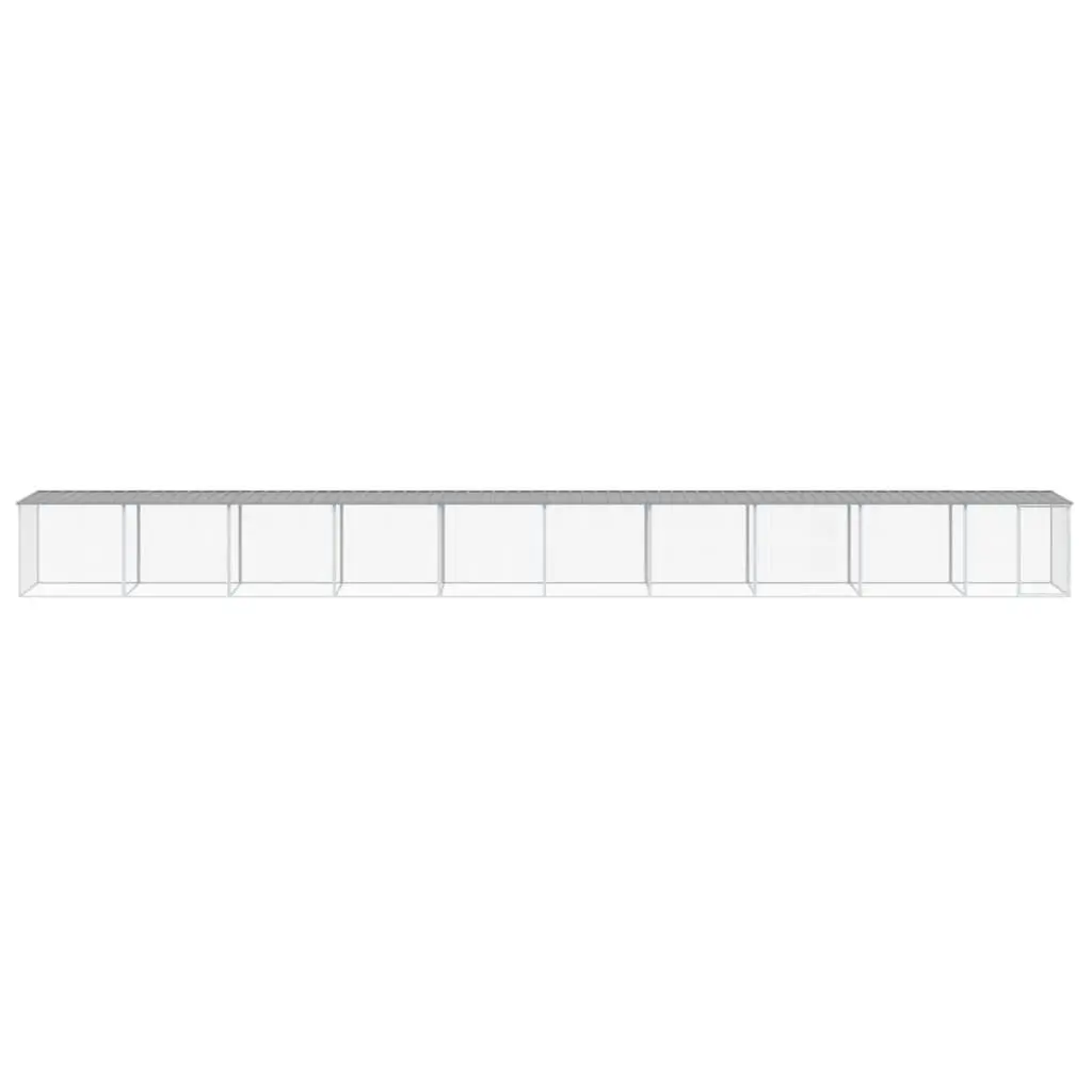 Chicken Cage Galvanised Steel 100 x 98 x 90 cm Grey