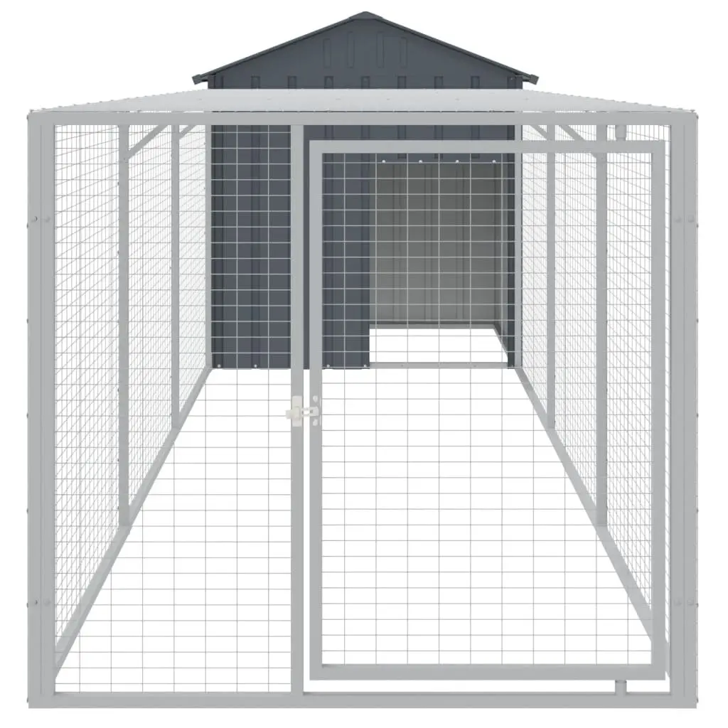 Chicken Cage Galvanised Steel 117x405x123 cm Anthracite