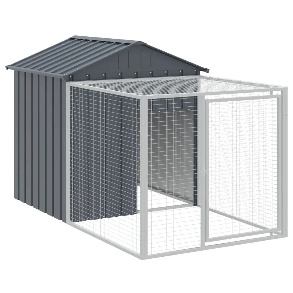 Chicken Cage Galvanised Steel 117x405x123 cm Anthracite