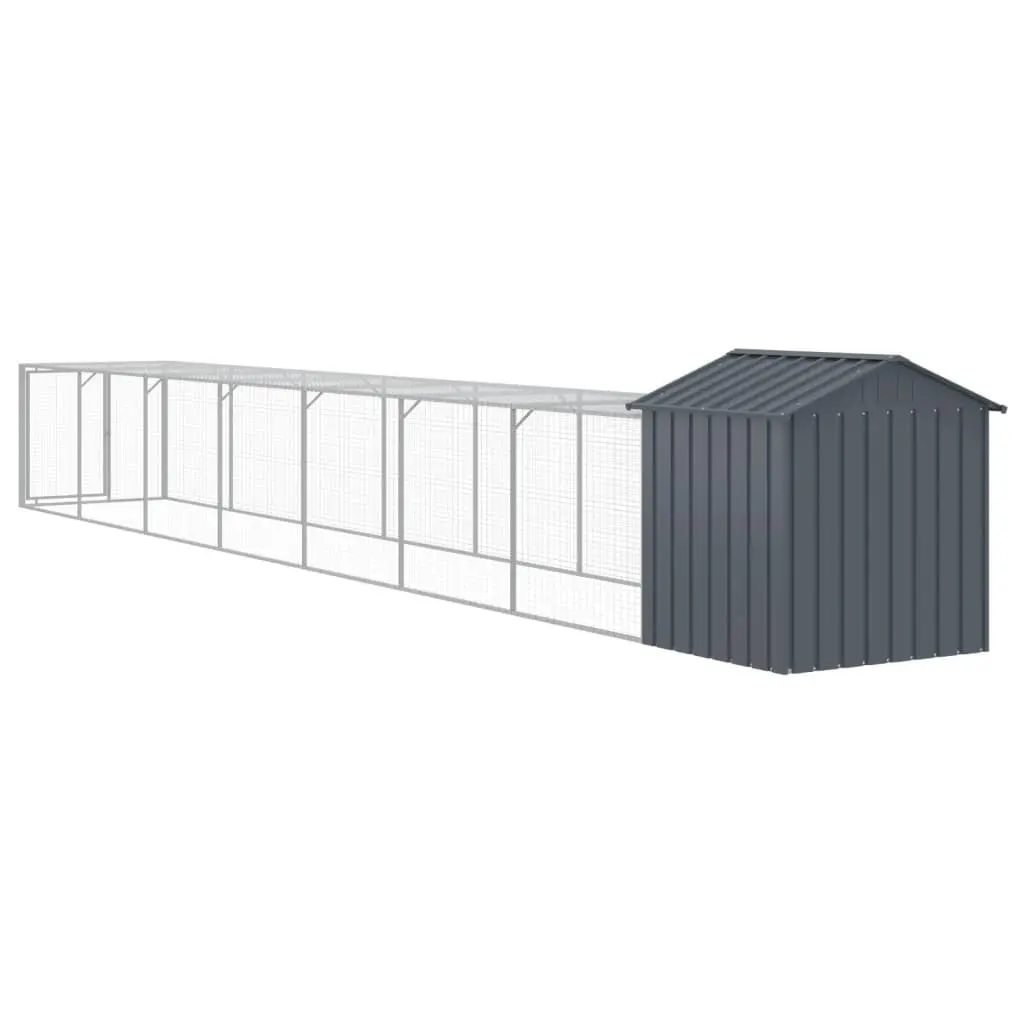 Chicken Cage Galvanised Steel 117x813x123cm Anthracite