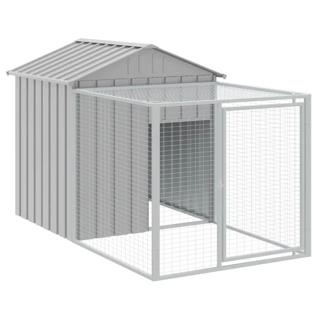 Light Grey Chicken Cage with Extended Run for Small Animals
