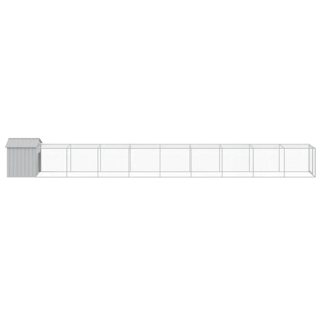 Chicken Cage Galvanised Steel 117x1017x123 cm Grey