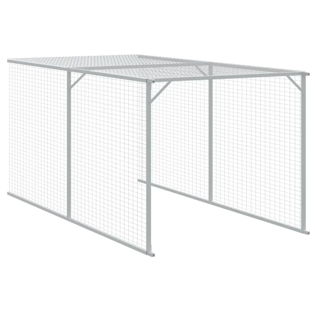 Chicken Cage Galvanised Steel Large Light Grey