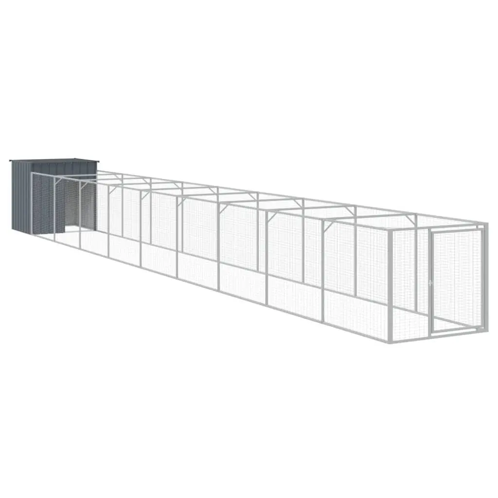 Dog House with Extended Run for Outdoor Use