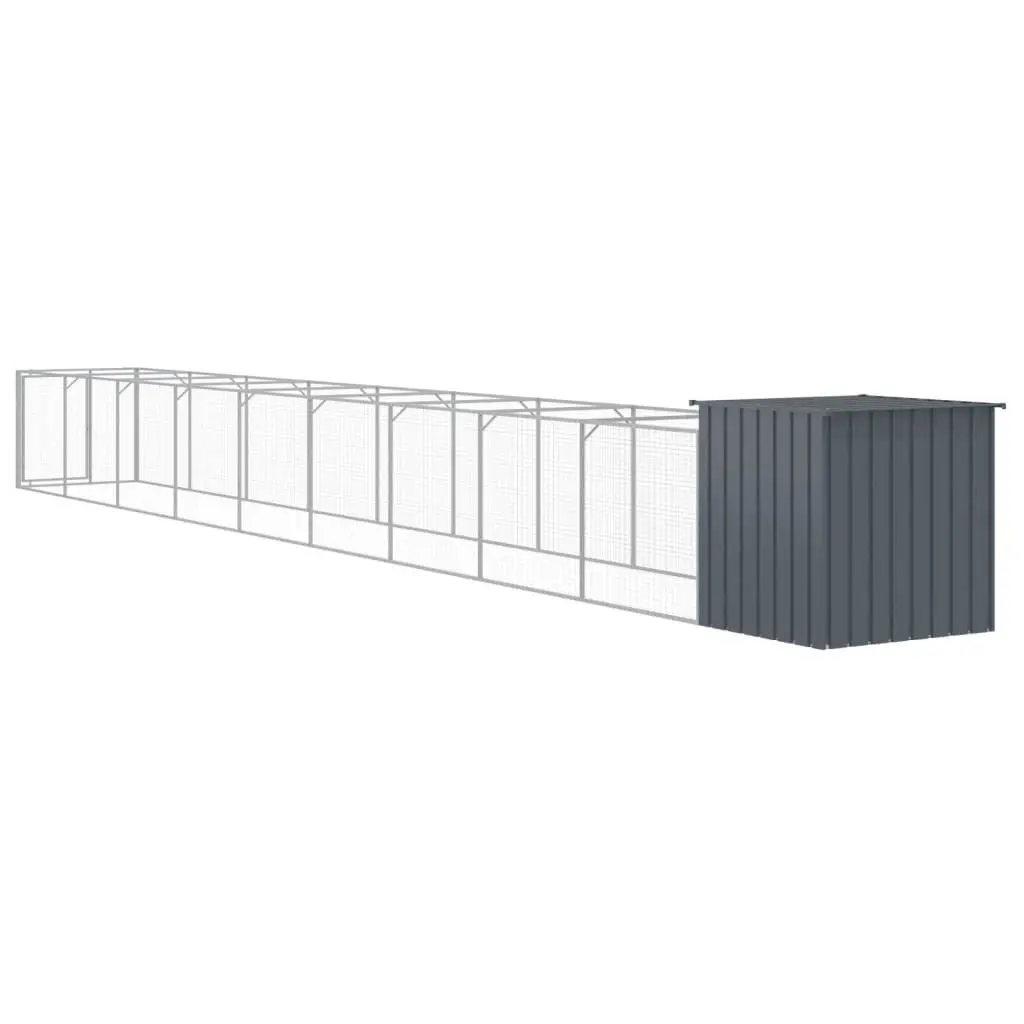 Dog House with Extended Run for Outdoor Use