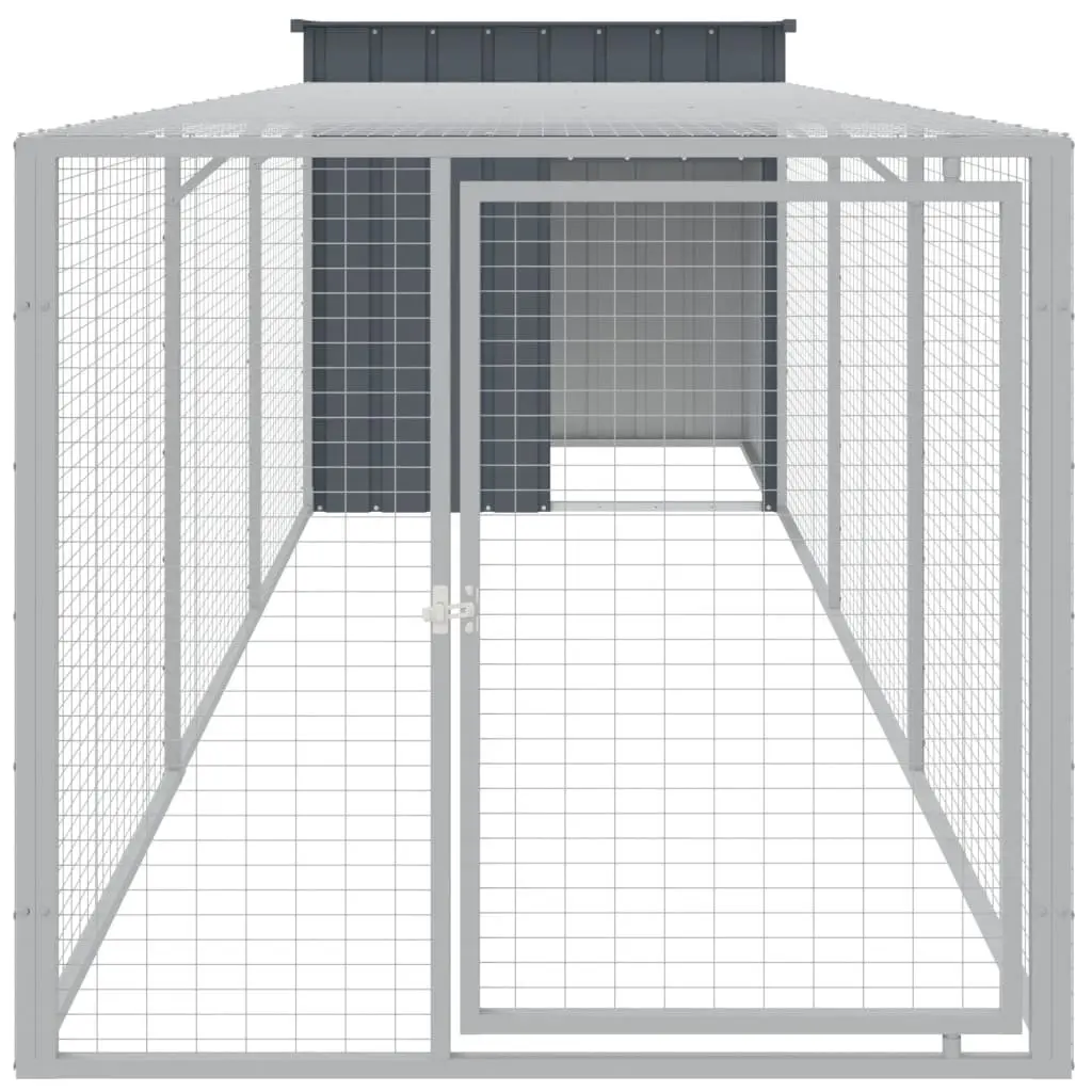 Chicken Cage Galvanised Steel 110 x 405 x 110 cm Anthracite
