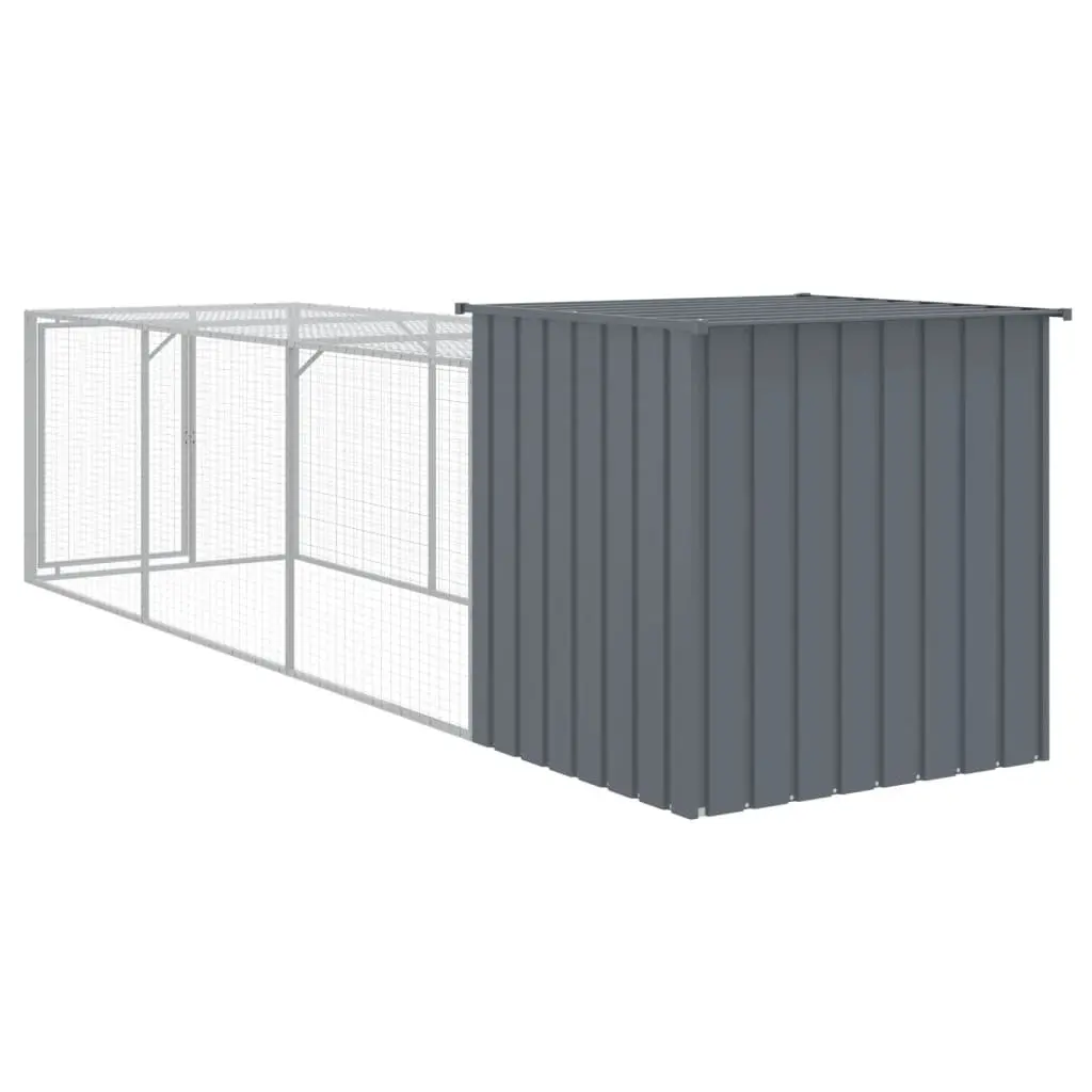 Chicken Cage Galvanised Steel 110 x 405 x 110 cm Anthracite