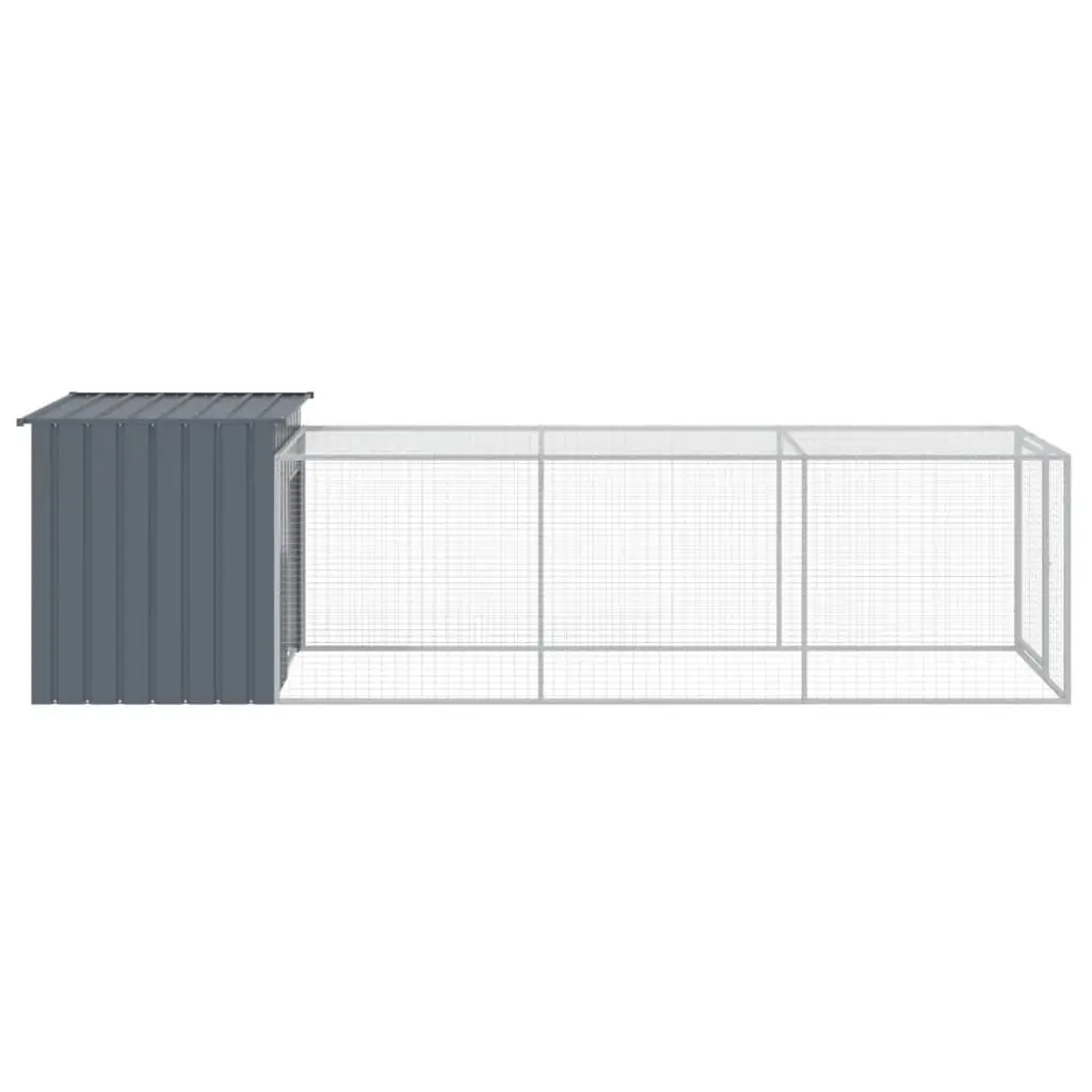 Chicken Cage Galvanised Steel 110 x 405 x 110 cm Anthracite