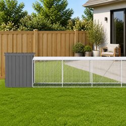 Premium Anthracite Chicken Cage with Extended Run