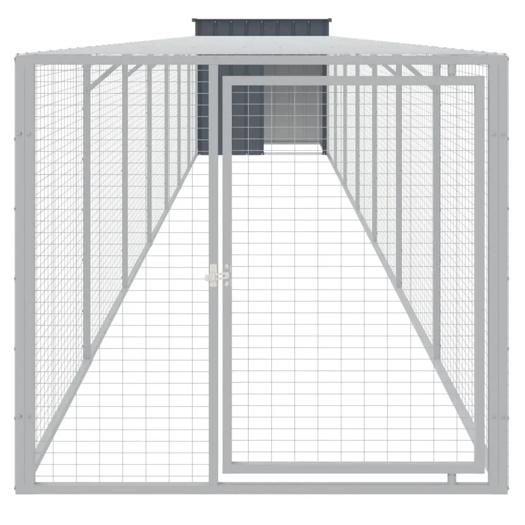 Anthracite Chicken Cage with Extended Run