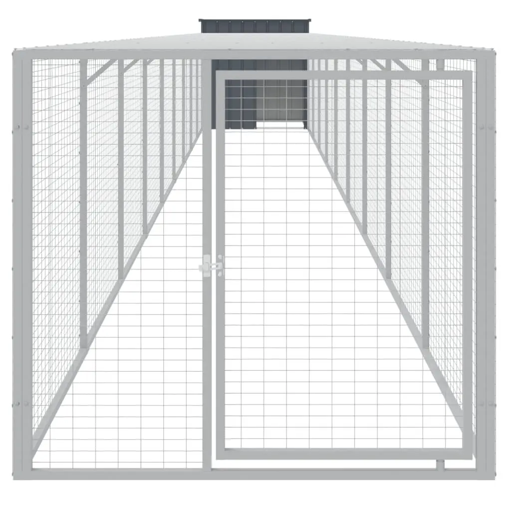Anthracite Chicken Cage with Extended Run