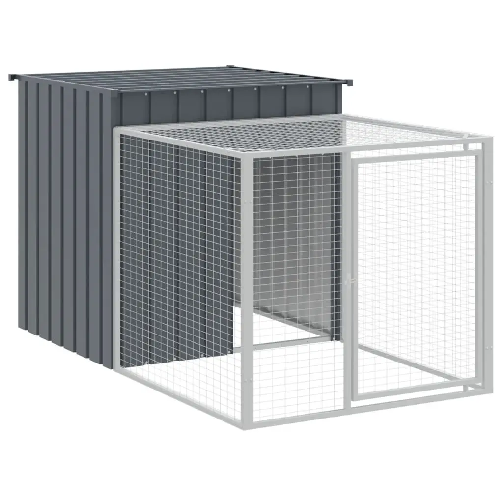 Anthracite Chicken Cage with Extended Run