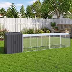 Durable Anthracite Chicken Cage with Extended Run